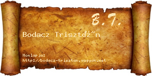 Bodacz Trisztán névjegykártya